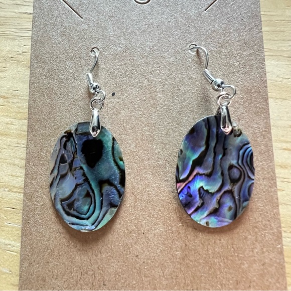 New Abalone Shell Hook Earrings - Picture 2 of 8